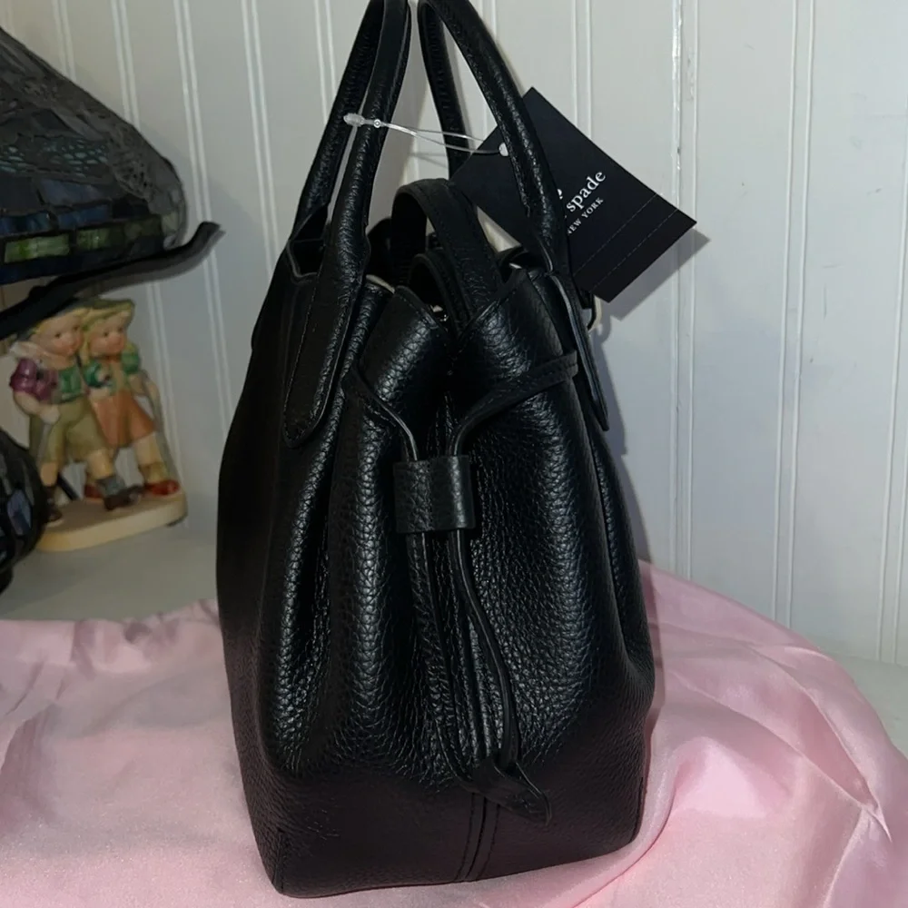 NWT Kate Spade Dumpling black leather satchel